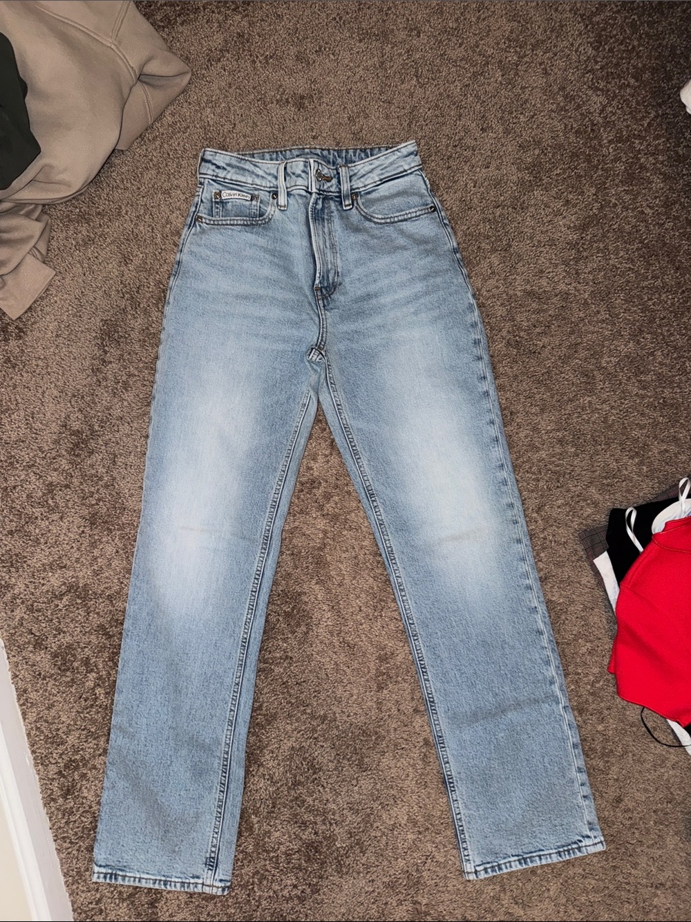 Calvin Klein Light Blue Straight Leg Jeans